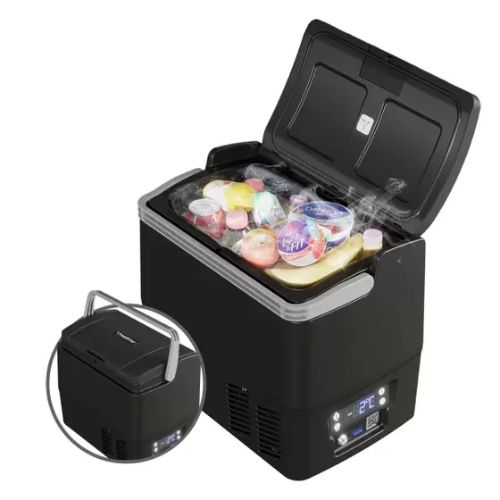 Geladeira Portátil Resfriar 18L 12V 24V BiVolt Preta com Bluetooth